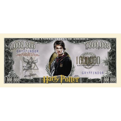 American Art Classics Pack of 10 - Harry Potter Million Dollar Bills - Best Gift for Hogwarts Fans - Great to Use As Birthday Party Favors