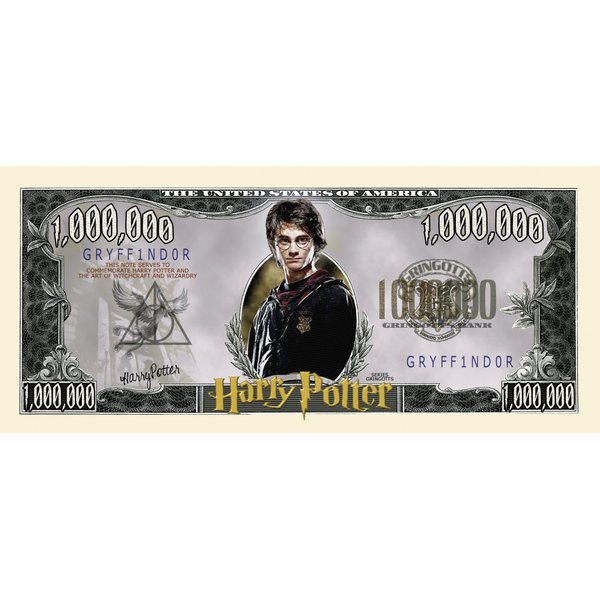 American Art Classics Pack of 10 - Harry Potter Million Dollar Bills - Best Gift for Hogwarts Fans - Great to Use As Birthday Party Favors