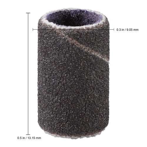 PANA 100 Pieces Nail Sanding Bands Professional Nail Manicure Great Fit for Nail Drill Bits for Acrylic Nails (240 Grit, Black)