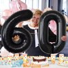 40 inch Big Size Number 9 Foil Helium Balloons Birthday Party Celebration Decoration, Digital Decorations Supplies, Wedding Anniversary Inch Decoration Kids(Black,Number 9)