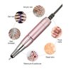 Electric Nail Drill Pen Machine, Efile Nail Drill Handle Handpiece Adjustable 3000RPM Metal Pro Nail File Handle Polishing Manicure Pedicure Accessories for Nail Care Home Salon DIY