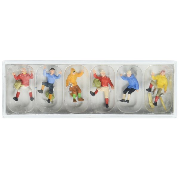 Preiser 10190 Sports & Recreation Mountain Climbers pkg(6) HO Scale Figure