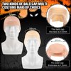 2 Packs Halloween Bald Caps Makeup Latex Bald Head Wig Cap Bald Hat Costume Accessories for Adults (Assorted Style)