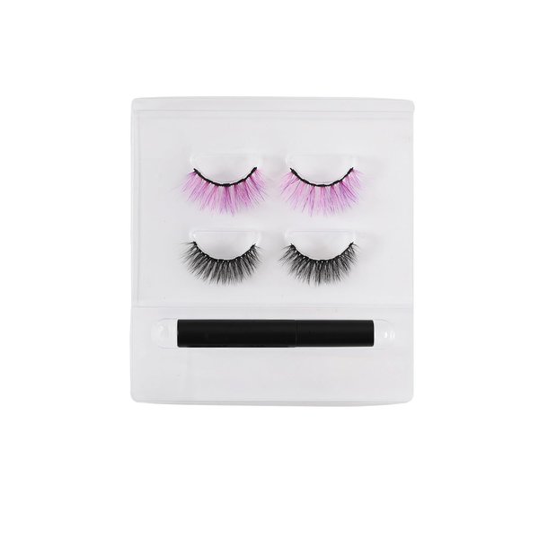 Profusion Cosmetics Star Child Moonlight 2 Pair Magnetic Lashes, Get Glamorous in Seconds with Quick Dry Magnetic Eyeliner Lash Set, Effortless Beauty for Beginners and Pros (Black & Pink)