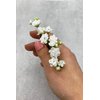 Set of 5 Baby breath bridal hair pins wedding piece tiny flower hairpiece