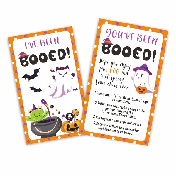 Halloween Party Game, Halloween Supplies, Decors, We’ve Been BOOED, I’ve Been BOOED Game card sets, 40 cards(wsj-004)