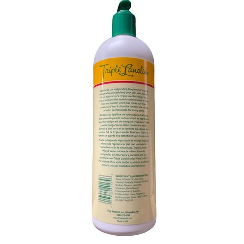 Triple Lanolin Mango Vera Hand and Body Lotion 20 Oz.
