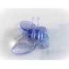 Generic Set of two small clear butterfly dragonfly hair claw clips (Primary color: Peach)