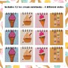 Tigerdoe Ice Cream Themed Party Supplies – Ice Cream Theme Party Favors – Ice Cream Birthday Party Decorations – Ice Cream Party Favor Boxes, Notepads, Ice Cream Popper Toys, and Tattoos