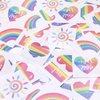 96 Sheets Rainbow Temporary Tattoos, Konsait Rainbow Flag Heart Tattoos Waterproof Body Art Sticker for Girls Boys Party Favors Pride Equality Parades Celebrations