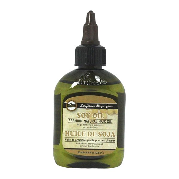 Difeel Sunflower Premium Natural Hair Oil, Soy, 2.5 Ounce