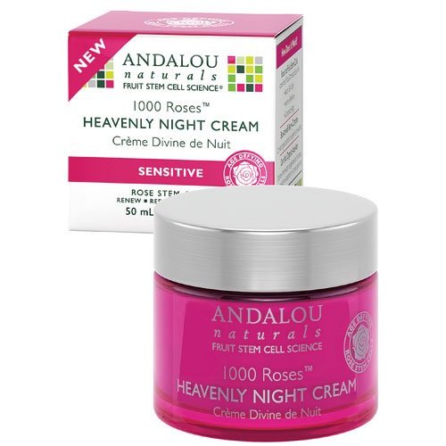Andalou Naturals 1000 Roses Heavenly Night Cream Sensitive -- 1.7 fl oz (pack of 2)