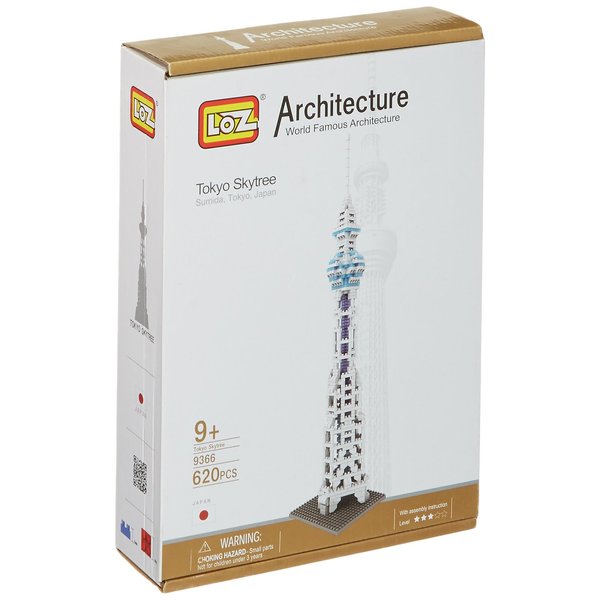LOZ Micro Blocks 9366, Tokyo Skytree Model, Small Building Block Set, Nanoblock Compatible (650 pcs)