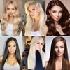7pcs 70g Natural Black Hair Extensions 18inch Clip In Hair Extensions Real Human Hair 100% Remy Virgin Human Hair Clip In Extensions Double Weft Clips Straight Soft Hair No Tangles