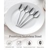 Lovingly Yours 7-inch Spork Stainless Steel, Reusable Metal Sporks, Set of 4