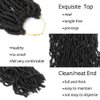 Soft locs crochet hair 24 inch 6 packs black faux locs crochet hair curly wavy crochet braids synthetic hair african hair extensions for black women (24 inch, 1B)