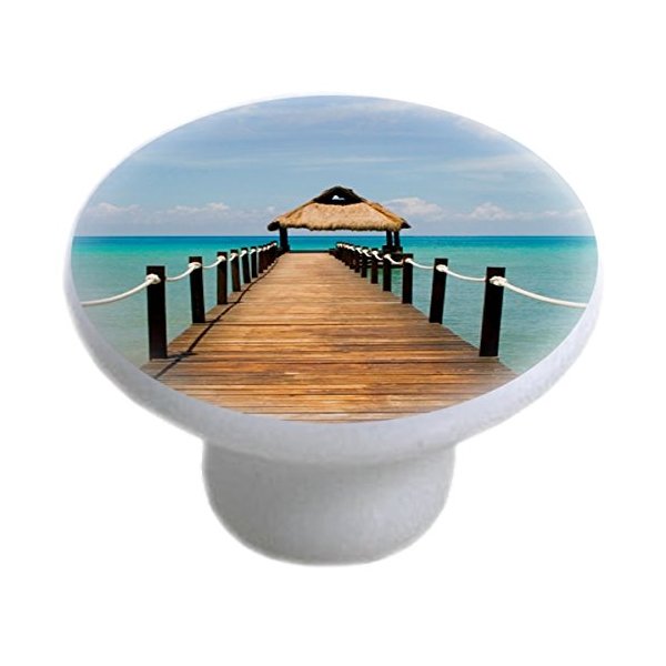 Carolina Hardware and Decor 2260 Beach Boardwalk Ceramic Cabinet Dresser Drawer Knob
