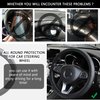 Leather Steering Wheel Cover,Anti Slip Car Steering Wheel Cover for Car Decorations & Steering Wheel Protections,Universal 15Inch Wheel Cover Car Interior Accessories for Men & Women (Black)