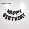 Happy Birthday Balloon Banner 40 inch 40 Balloon Number 16 Inch Happy Birthday Letters Balloons Black Foil Mylar Balloons for Women and Man 40th Birthday Decorations Party Supplies