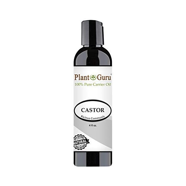 Castor Oil 4 fl. oz. Unrefined, 100% Pure Natural Hexane-Free, USP Grade, Hair Growth, Eyebrows and Eyelashes. Skin, Face and Body Moisturizer.