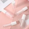 Molain 10pcs Empty Lip Gloss Tubes, 2.5ml Mini Refillable Cosmetic Containers Bottles Lip Balm Bottles for Lipstick Samples, Lip Balms(White tube cap)