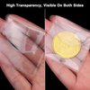 150pcs Single Pocket Coin Sleeves, 3.3 x 2 inch Clear Plastic Coin Holders Coin Collection Holder Single Coin Protector Small Pouches Coin Storage Sleeves for Coins Jewelry