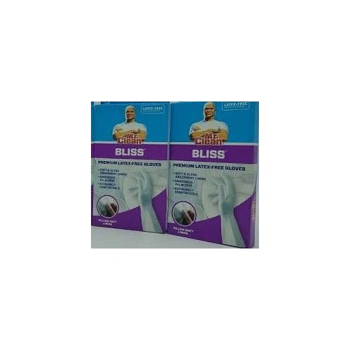Mr. Clean Premium Latex-Free Gloves Bliss Medium Size (Pack of 2 Pairs)