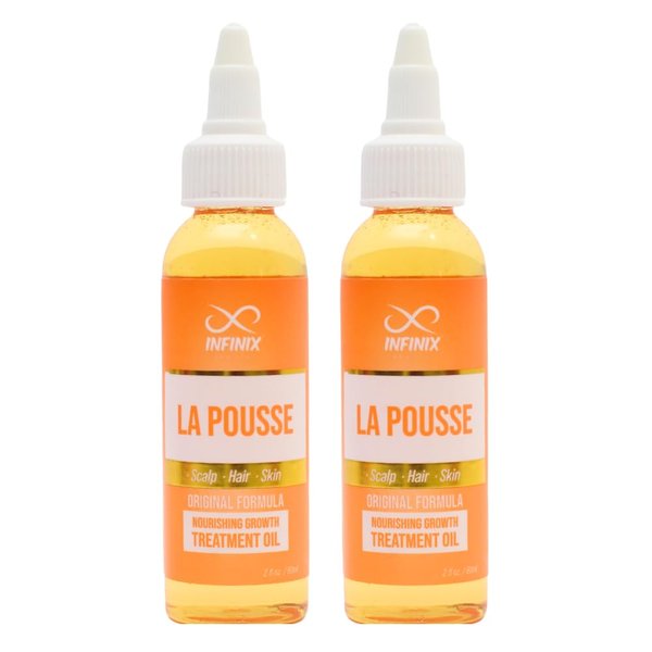 Infinix La Pousse Nourishing Growth Treatment Oil – Scalp, Hair & Skin – Deep Moisture & Strengthening – Paraben-Free, Sulfate-Free, Cruelty-Free – 2 fl oz (60ml)- pack of 2