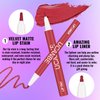 UCANBE 2pcs Matte Lip Tint Stain Set, 1 Lip Stain & 1 Lip Liner Pencil, Long Lasting Waterproof Lightweight Non-sticky Liquid Lipstick for Women & Girl (04 ROSEWOOD)