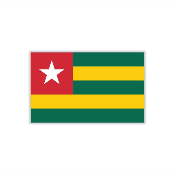 Womaha 30 Temporary Togo Flag Tattoos Fans Face Tattoo Stickers for Adults Kids Group Activity Props