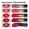 Revlon Lipstick Set, Super Lustrous 5 Piece Gift Set, Multi-Finish, Cream Pearl & Matte, Pack of 5