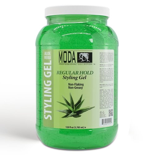 MODA Regular Hold Styling Gel - With Glycerin, Keratin, Panthenol, Collagen Amino Acids, Jojoba Oil, and Vitamin E Long-Lasting Hold for All Hair Types - 128Oz