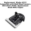 Professional Detachable Hair Clipper Replacement Blades #2111 Blade Compatible with Wahl Mag Trimmers 8841/8143 /8700- Fits Professional Barbers and Stylists(3 Pack silver)