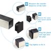 100Pack 1inch Square Tube End Caps, Black Square Plastic Plug Durable Glide Insert Pipe Covers, Small Tubing Post End Caps for Square Tubing Chair Table Stool Leg, Furniture Legs Replacement Caps