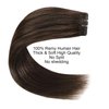 FUBILI Clip in Hair Extensions Dark Brown Real Human Hair Invisible Pu Remy Seamless Clip ins Hair Extensions 30g long Straight Human Hair Extensions 22inch 5Pcs