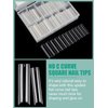480PCS XL Long Clear Nail Tips, 240PCS Coffin Nails Tips with 240PCS NO C Curve Square Nail Tips for Acrylic Nails Professional, Half Cover Straight Ballerina Nail Extension Tips for Nail Salons Home