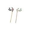 Leadigol 2Pcs Chinese Traditional Flower Hair Sticks,Vintage Pearl Rhinestones Hair Sticks,Wedding Traditional Aesthetics Hairpin,Retro Chignon Hair Pin Accessories
