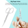 Tecto Professional Nail Scissors, Stainless Steel Manicure Scissors,Cuticle Scissors, Multi-Purpose Curved Small Scissors, Eyelashes, Eyebrow, Toenail for Women and Men (curved nail scissor)