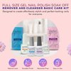 Gelish Full Size Gel Nail Polish Soak Off Remover and Cleanser Basic Care Kit
