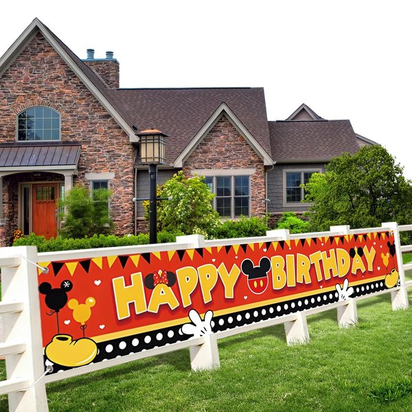 Mickey Party Banner Mickey Theme Party Decoration Banner Mickey Birthday Party Supplies