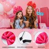 Olbye Christmas Bow Headbands Red Bows Xmas Hairbands Big Bowknot Hair Hoop Bow Cosplay Headpiece Halloween Christmas Costume Accessories 2Pcs (Red+Pink Bows)