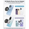 Mindsky All Aluminum Alloy Upgrade for Mag-Safe Phone Ring Holder with Finger Strap,Removable Ligament Ring Holder, Compatible iPhone15/14/13/12 Series,Android(Comes with1magnetic Ring)