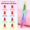 Subay Nail File, 25 PCS Colorful Nail Files for Natural Acrylic Gel Nails, 100/180 Grit Double Sides Washable Nail Buffering Files for Nails, Reusable Emery Boards Manicure Tools for Home Salon Use