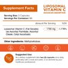 NutriFlair Liposomal Vitamin C 1700mg, 180 Capsules - High Absorption, Fat Soluble VIT C, Antioxidant Supplement, Higher Bioavailability Immune System Support & Collagen Booster, Non-GMO, Vegan Pills