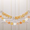 Happy Birthday Banner Little Daisy Banner for Kids Adults Birthday Party Decorations (Yellow+White+Orange)