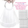 JASSINS 100 Pcs Clear Fan-shaped False Nail Swatch Sticks Nail Polish Practice Display Art Tips Nail Sample Sticks With Metal Split Ring