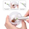 LXIANGN Nail Drill Bits Cleaning Brush Case Cleaner Tool with Clear Cover,Nylon Wire & Steel Wire for Cleaning Carbide/Ceramic Nail Drill Bits,Anti-splash Design, Removable, Washable