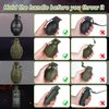 Tactical Toy-Grenade for CS Battle Game,2Pcs Fall Resistant Refillable Fun Impact Grenade Toy with 20 Foam Ammo for 14+ Outdoor Sport