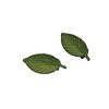 Leaves Hair Clip Embroidery Leaf-Shaped Hairpin Girls Leaves Hair Barrettes BW06 (2 Pcs-Green)