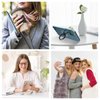 Transparent Cell Phone Ring Holder Grip, Clear Phone Ring Stand Holder, 360° Degree Rotation Phone Ring Finger Grip Back Kickstand, Compatible Tablets Most Phones and Cases (2 Silver Diamond Round)
